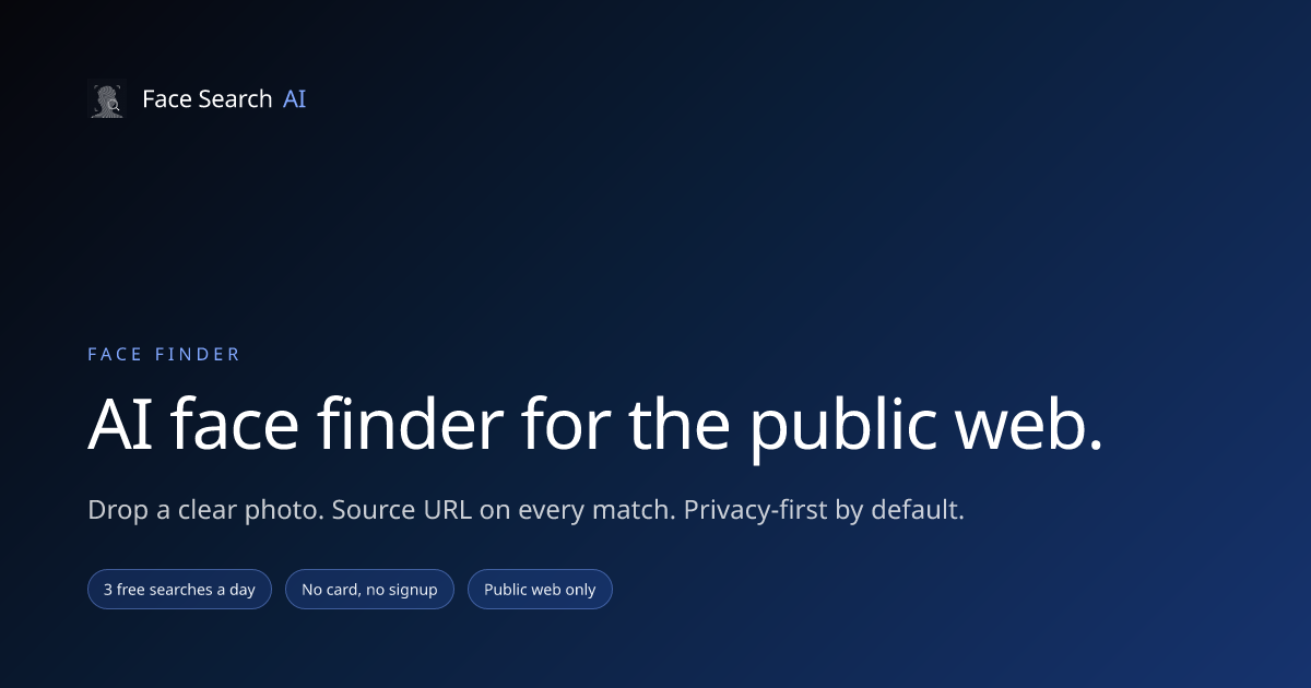 AI Face Finder: Find Faces on the Public Web | Face Search AI