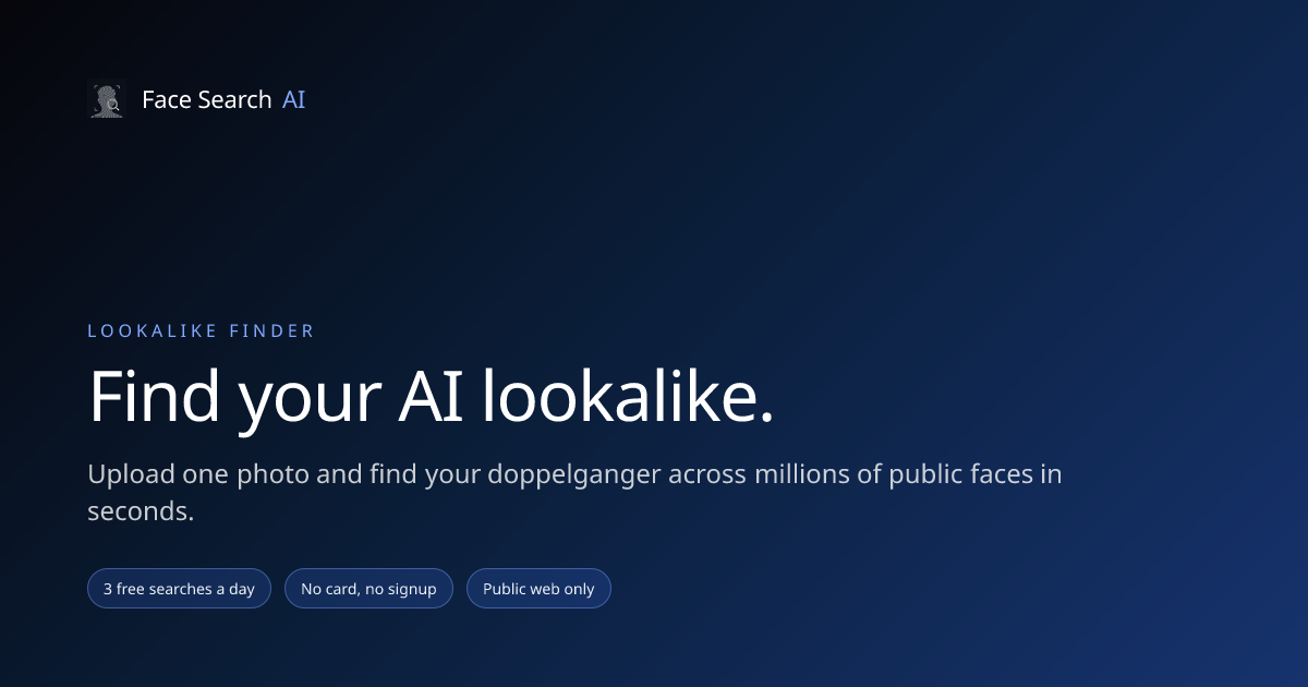AI Lookalike Finder: Find Your Doppelganger | Face Search AI
